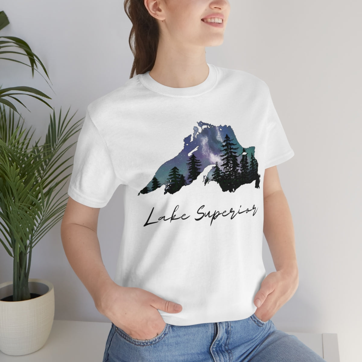 Lake Superior | Northern Lights | Crew Neck T Shirt