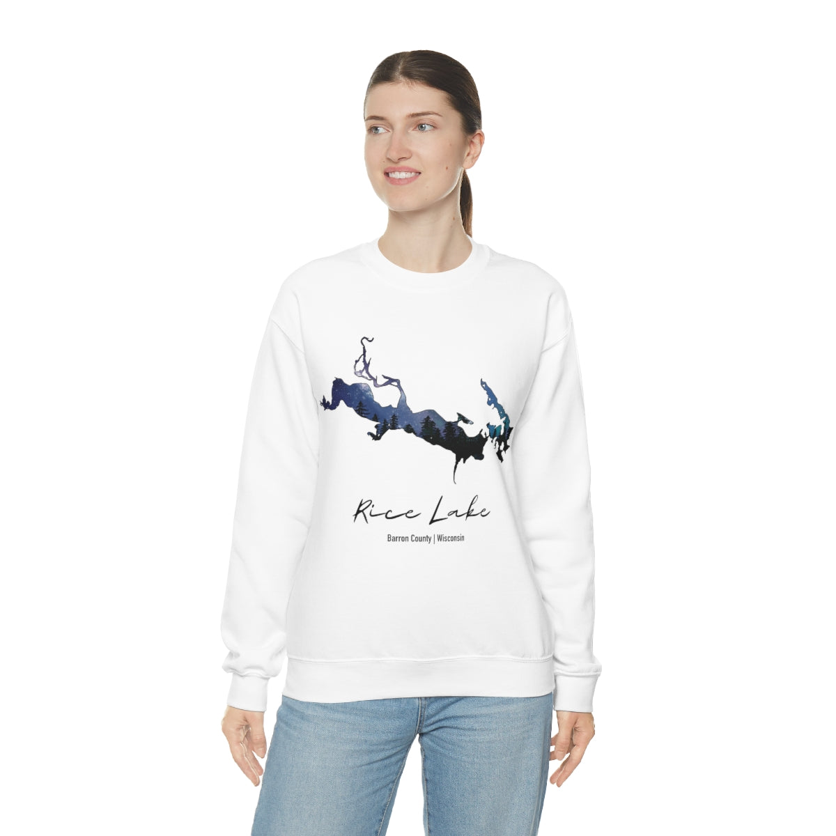 Rice Lake | Northern Lights | Crewneck Sweatshirt