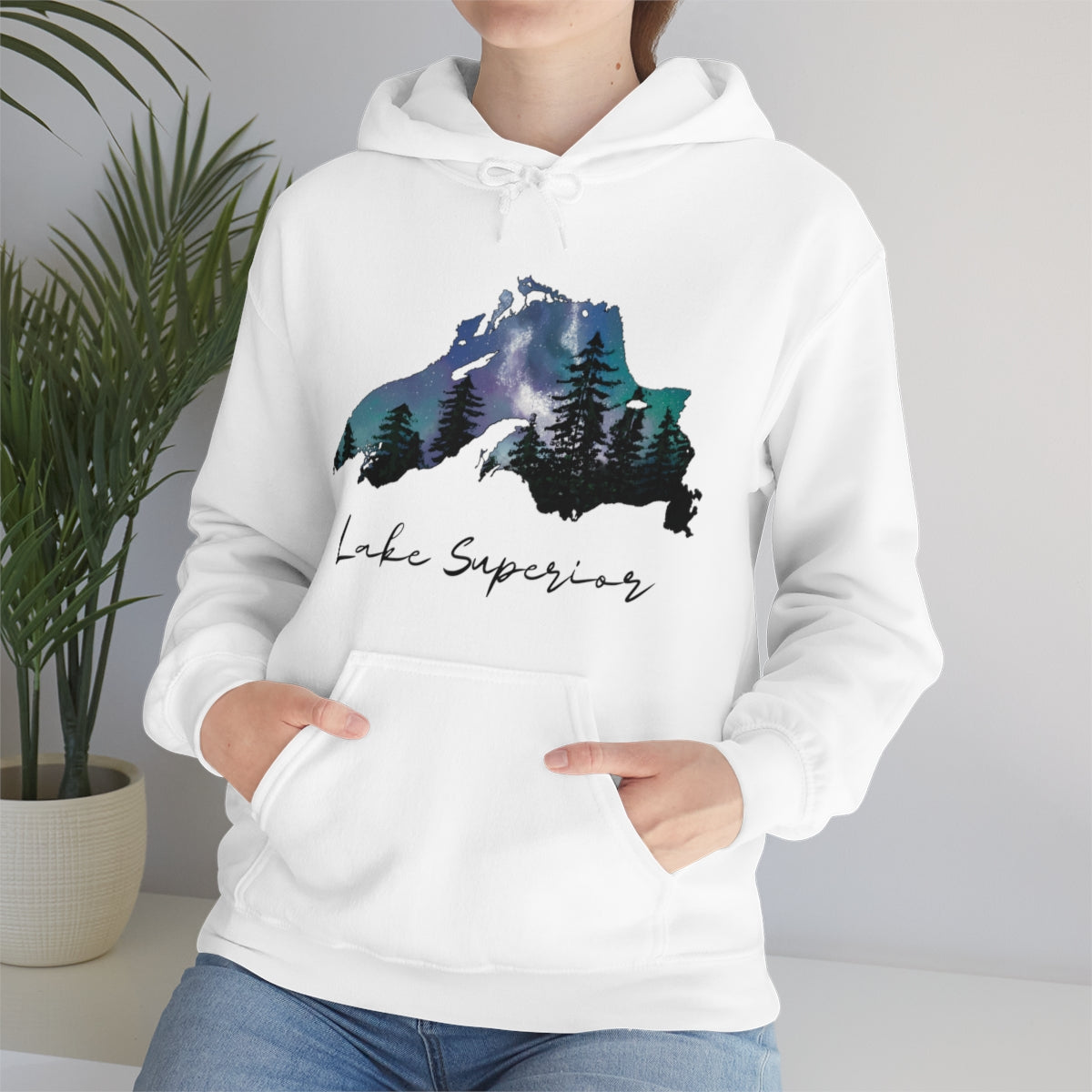 Lake Superior | Northern Lights |  Hooded Sweatshirt