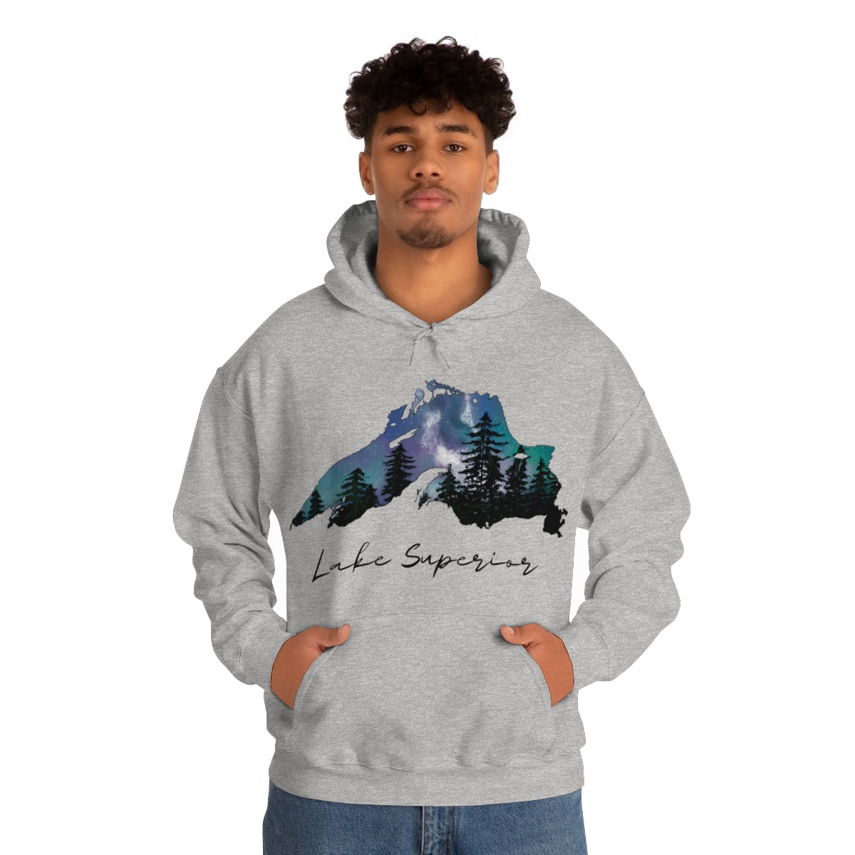 Lake Superior | Northern Lights |  Hooded Sweatshirt