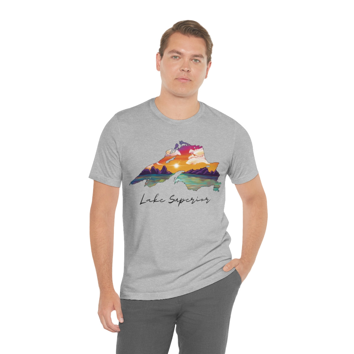 Lake Superior | Sunset Lake | Unisex Jersey T shirt