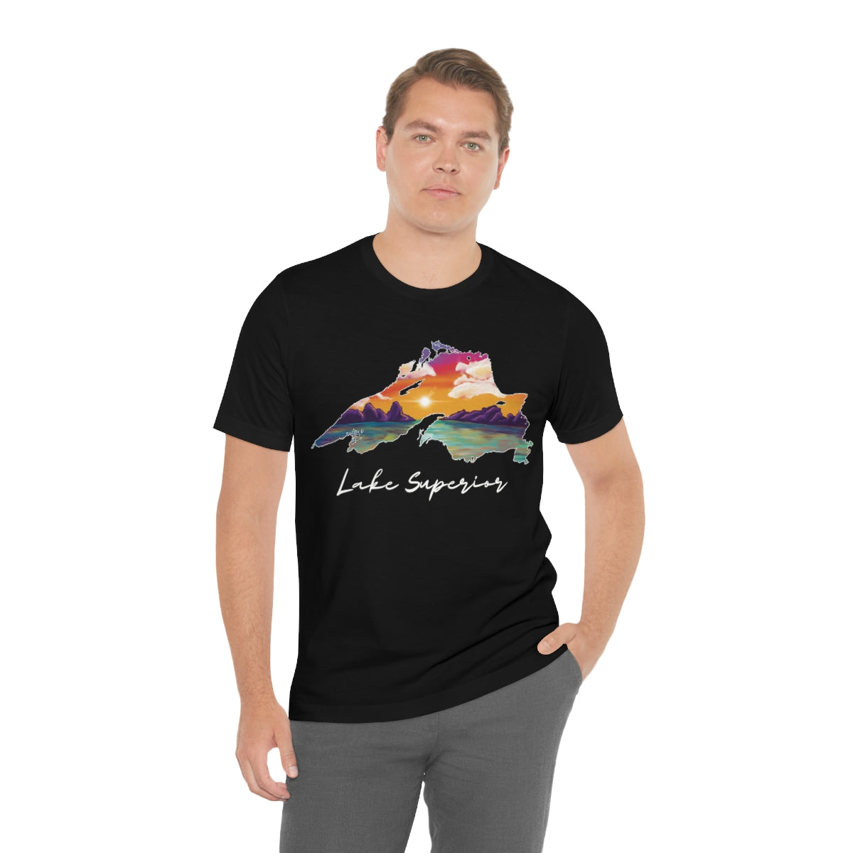 Lake Superior | Sunset Lake | Unisex Jersey T shirt