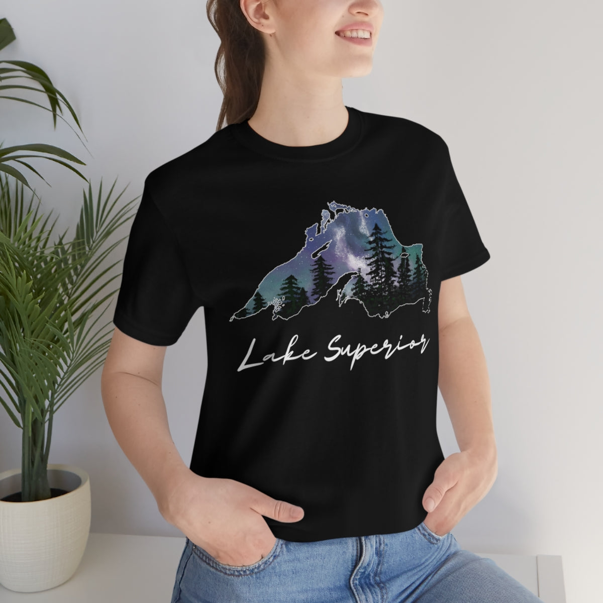 Lake Superior | Northern Lights | Crew Neck T Shirt