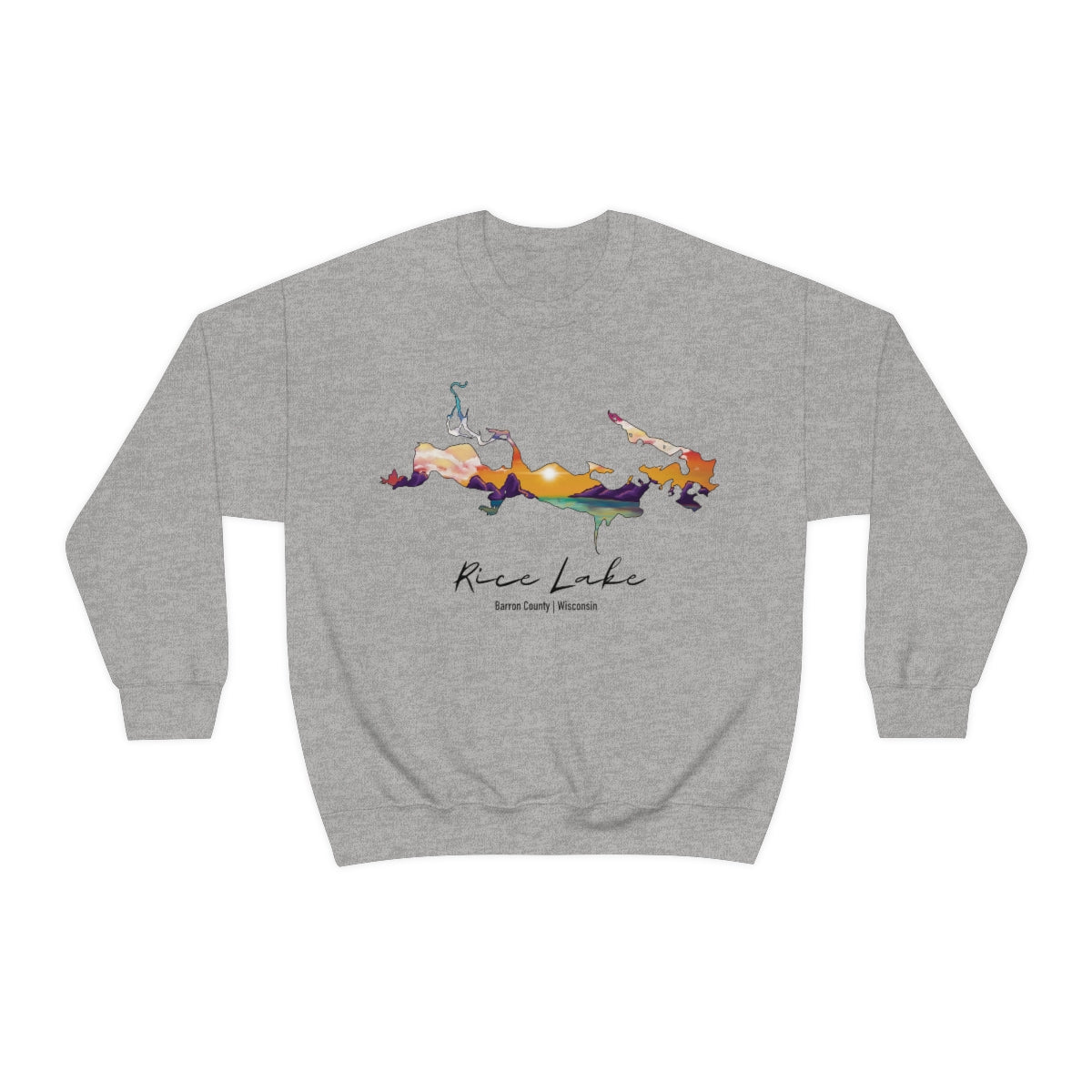 Rice Lake | Sunset | Crewneck Sweatshirt