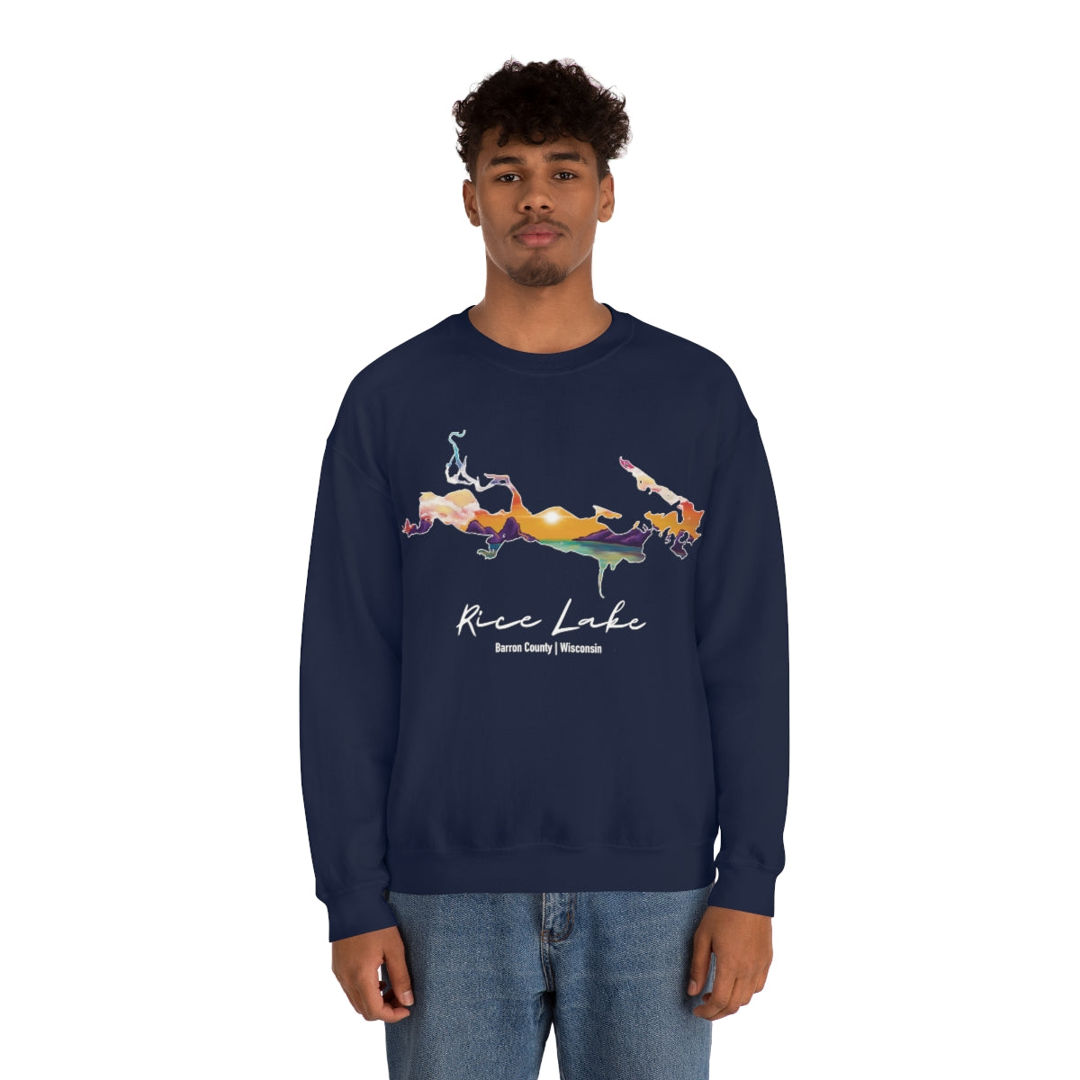 Rice Lake | Sunset | Crewneck Sweatshirt