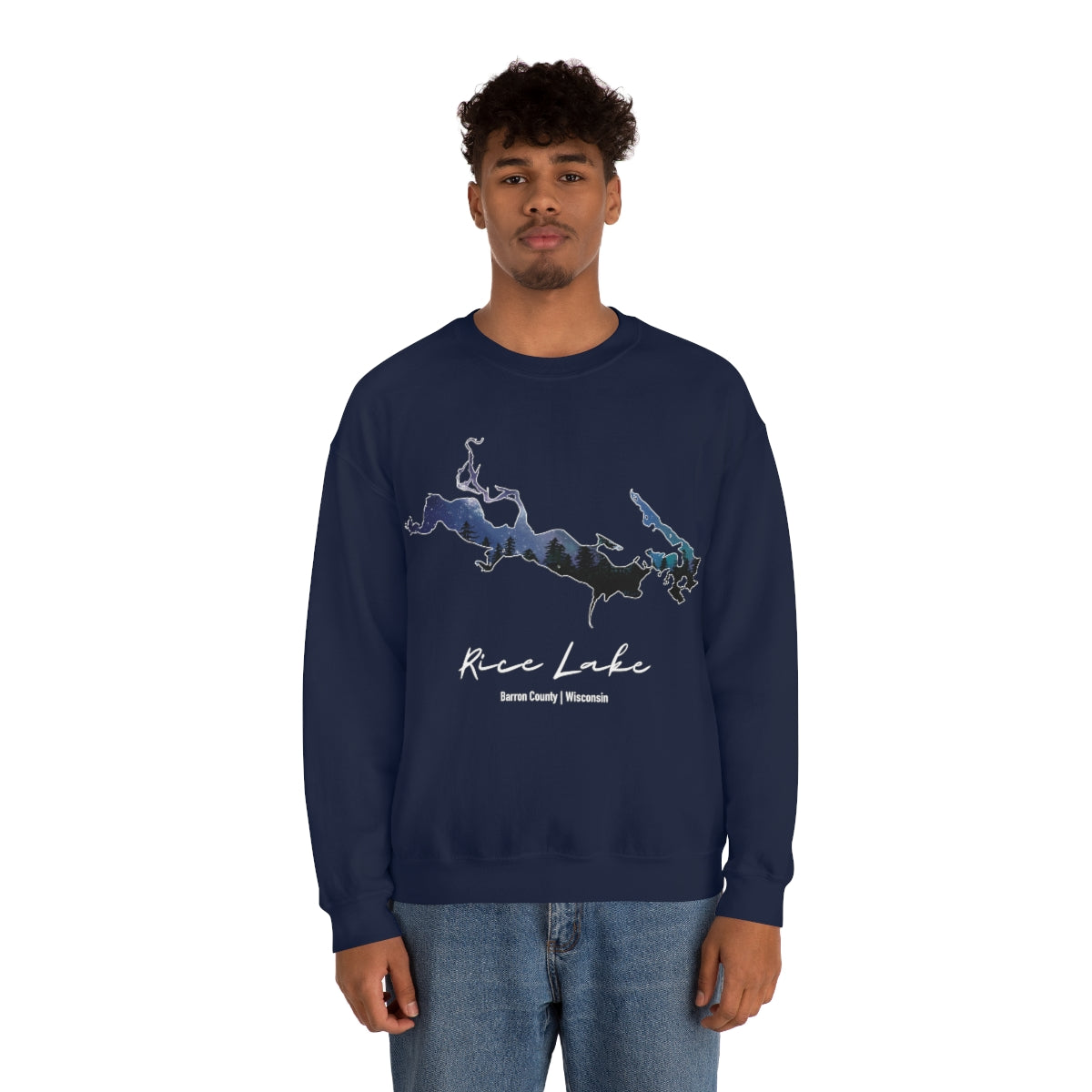 Rice Lake | Northern Lights | Crewneck Sweatshirt