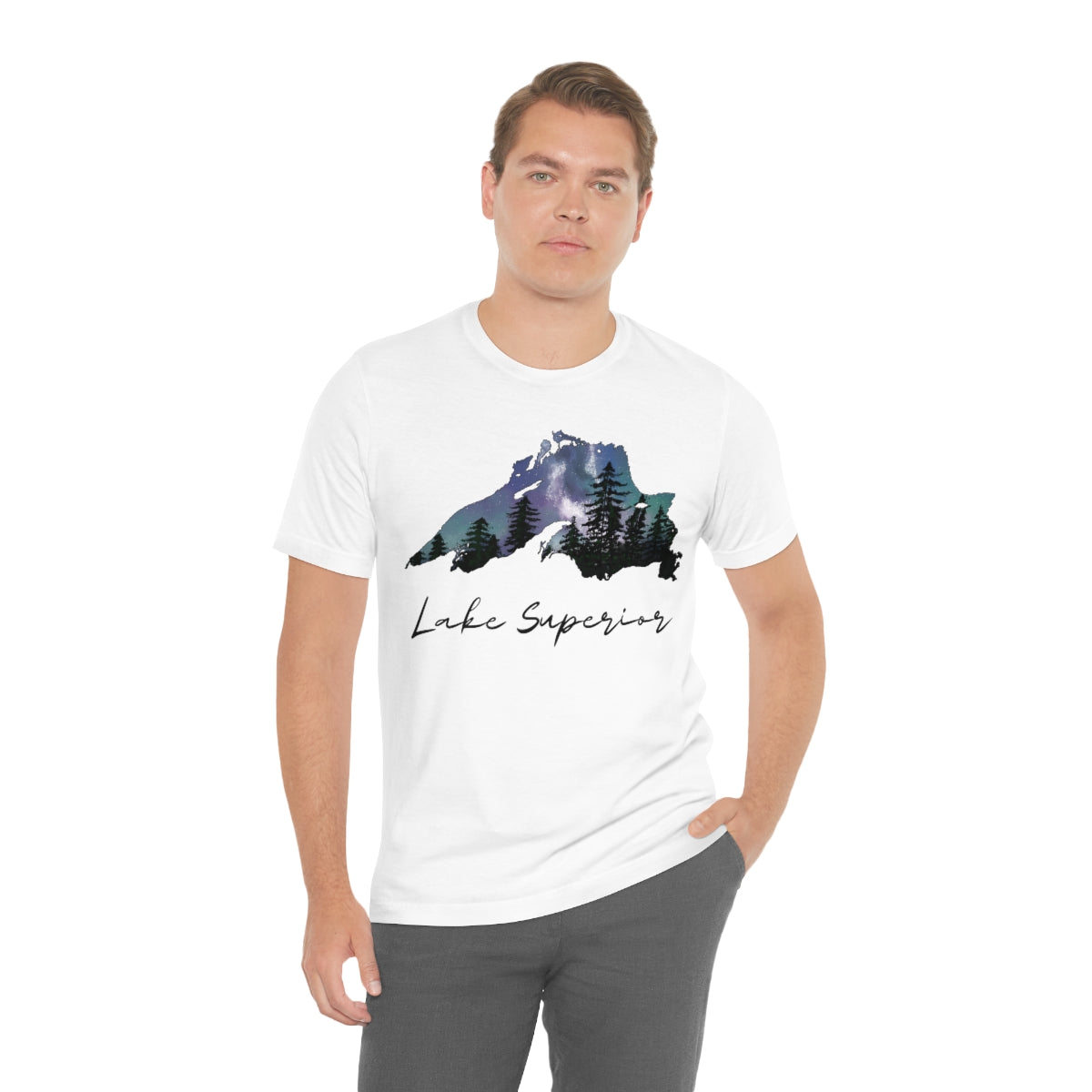 Lake Superior | Northern Lights | Crew Neck T Shirt