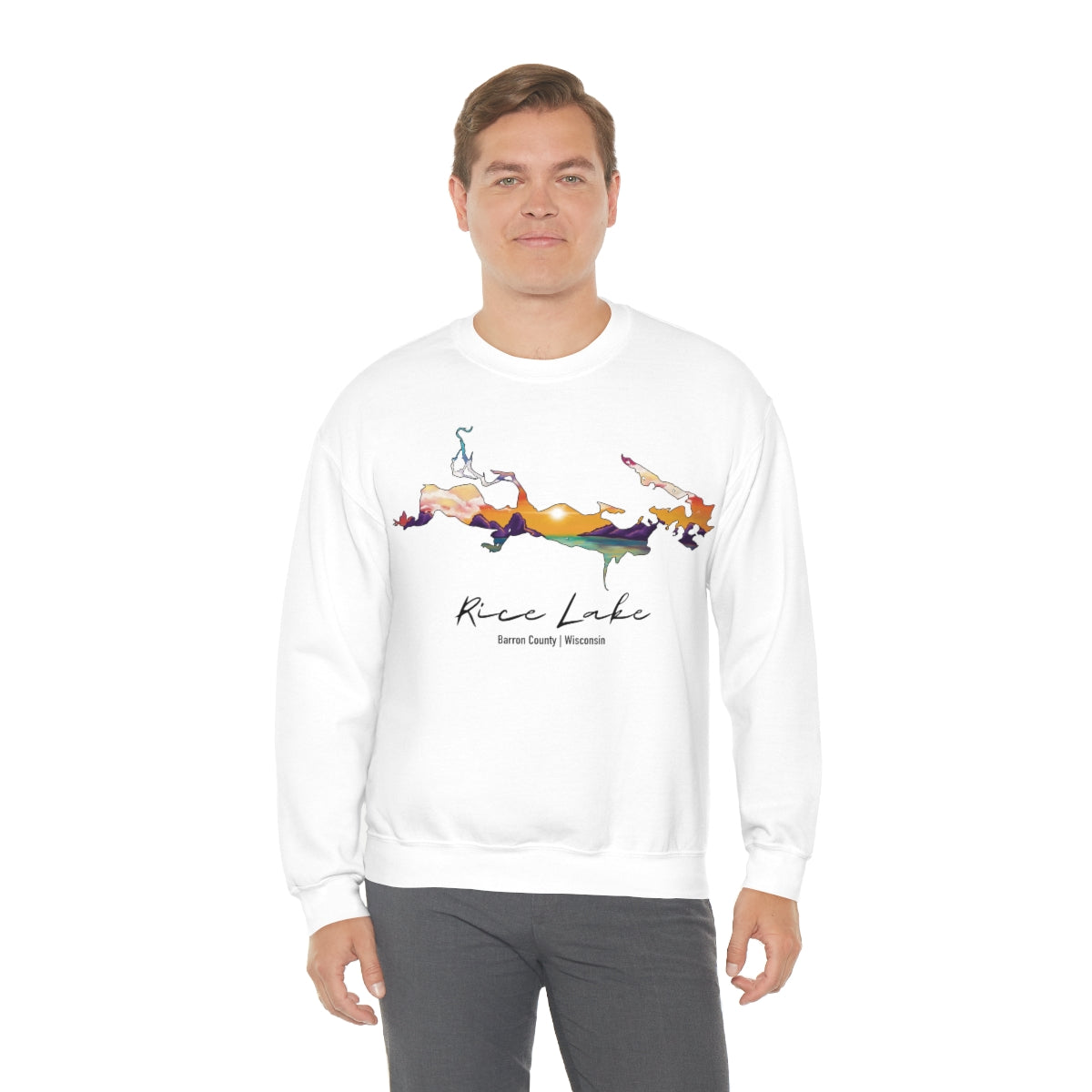 Rice Lake | Sunset | Crewneck Sweatshirt