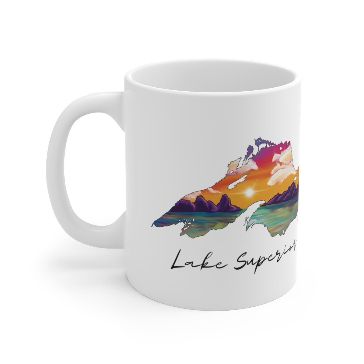 Lake Superior | Sunset Lake | White |  Sunset | Mug