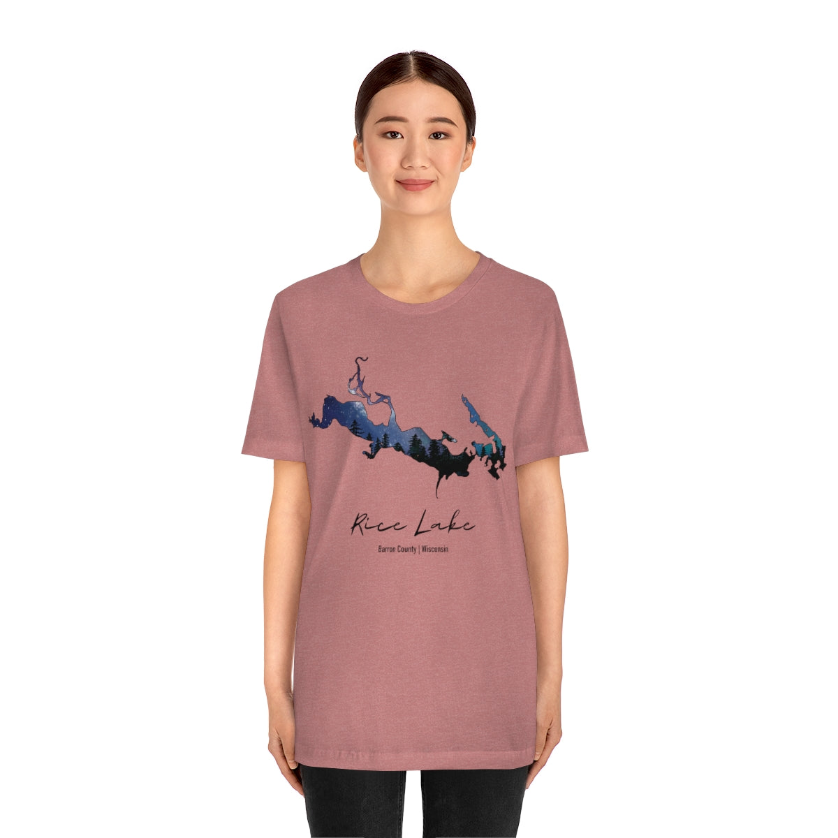 Rice Lake | Rice Lake Wisconsin | Barron County | Northern Lights | Unisex Jersey T shirt