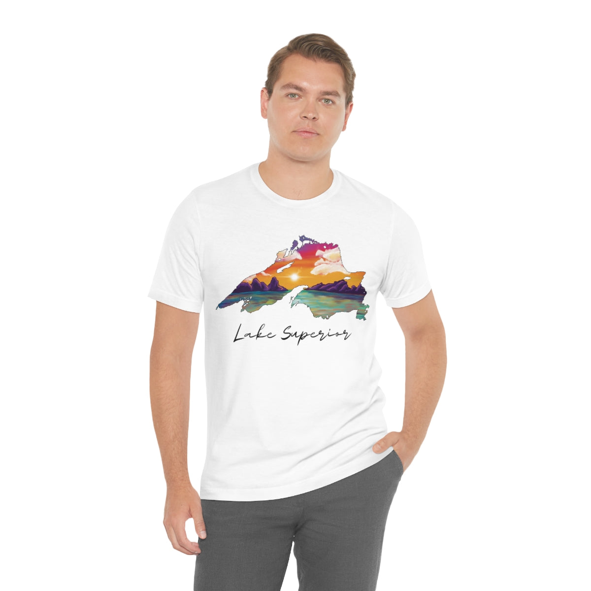 Lake Superior | Sunset Lake | Unisex Jersey T shirt