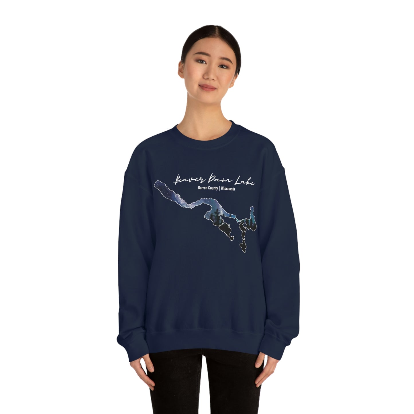 Beaver Dam Lake | Cumberland WI | Northern Lights | Crewneck Sweatshirt