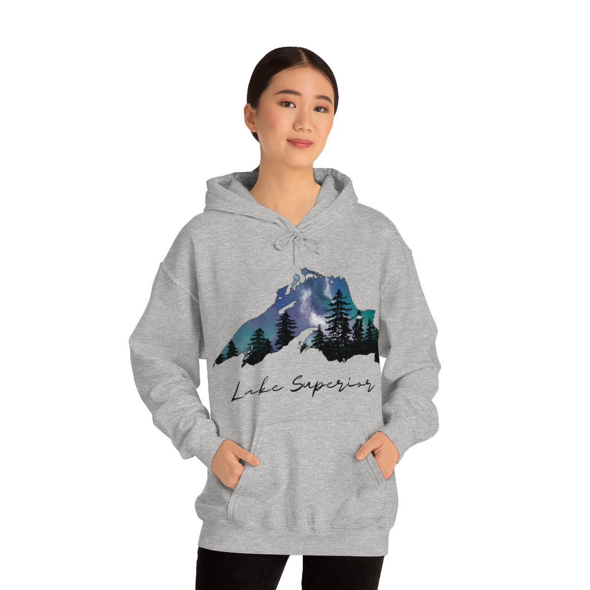 Lake Superior | Northern Lights |  Hooded Sweatshirt