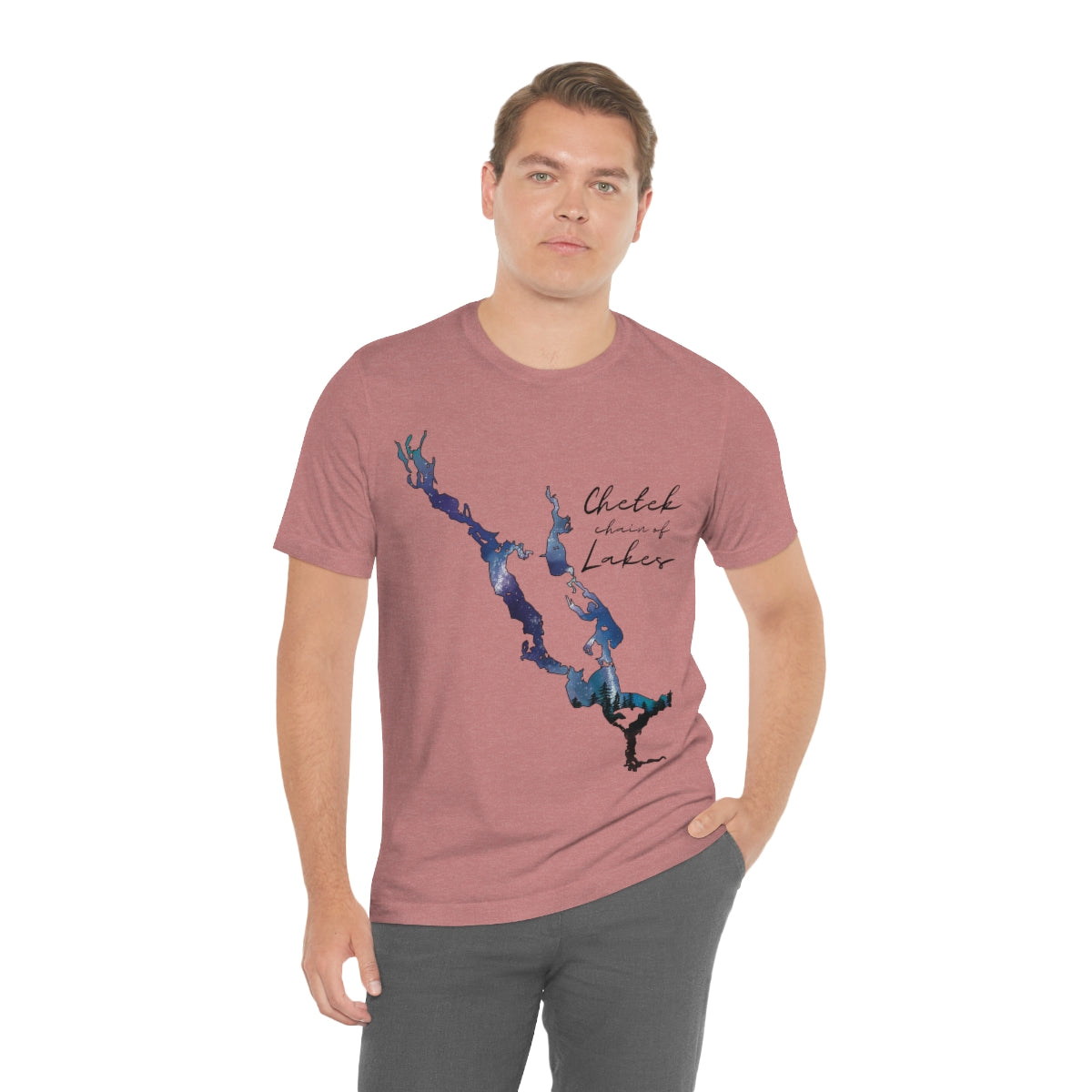 Chetek chain of Lakes | Northern Lights | Unisex Jersey T shirt