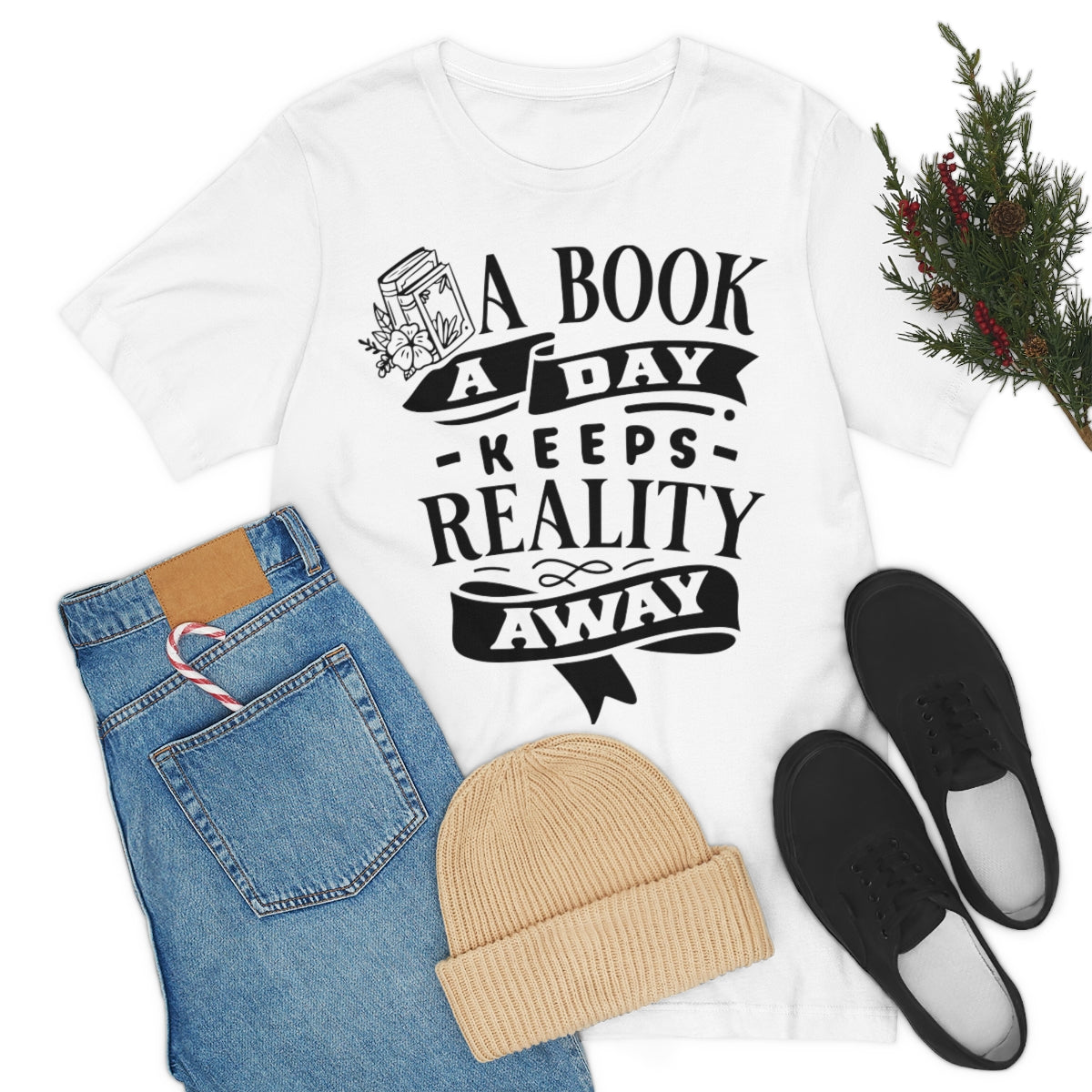 A Book A Day Keeps Reality Away | Unisex Short Sleeve Tee