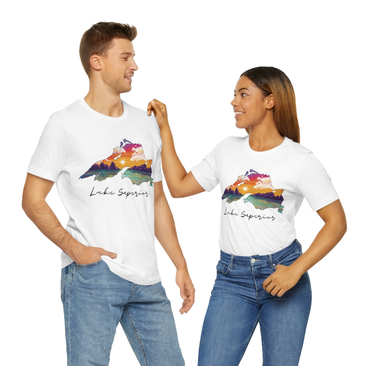 Lake Superior | Sunset Lake | Unisex Jersey T shirt