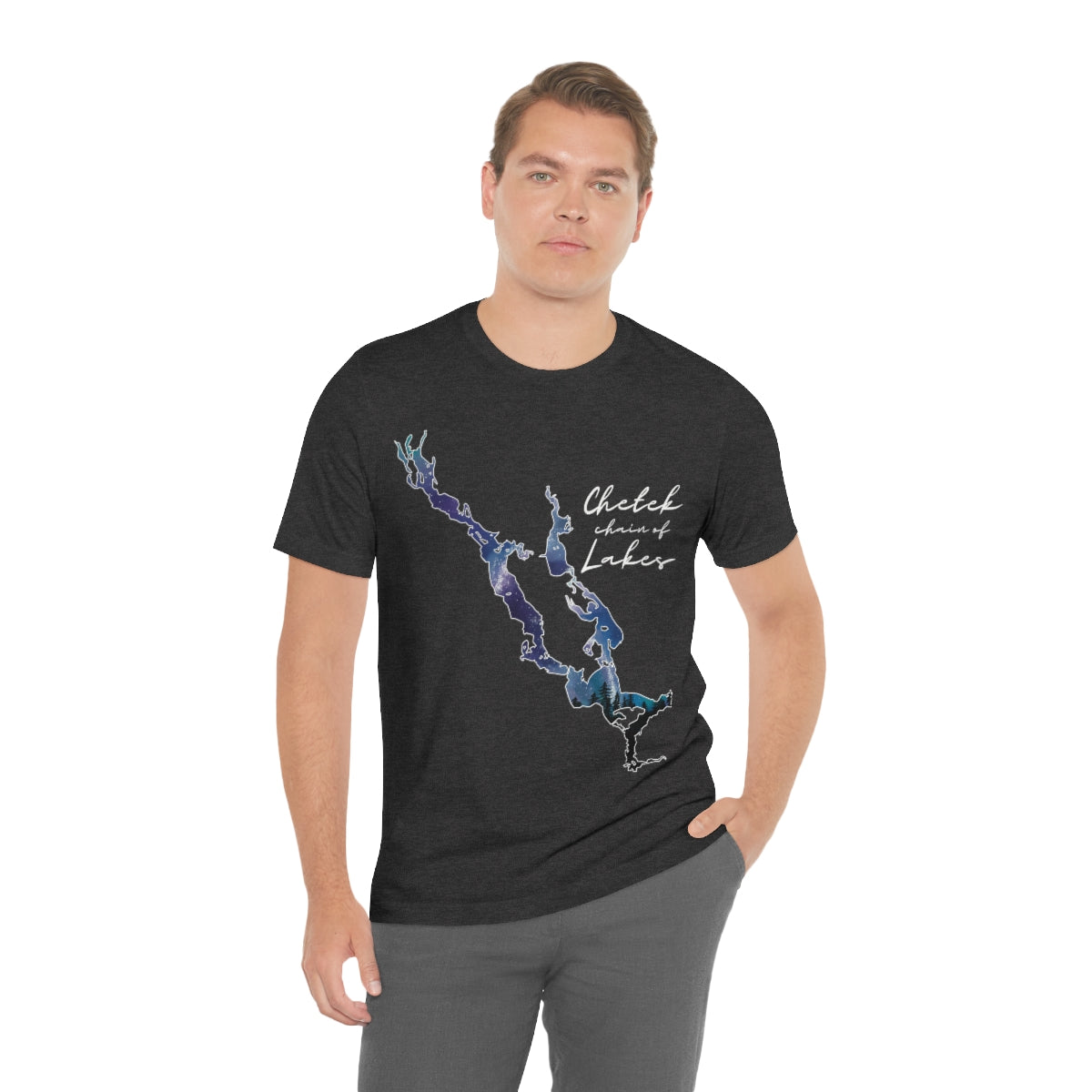 Chetek chain of Lakes | Northern Lights | Unisex Jersey T shirt