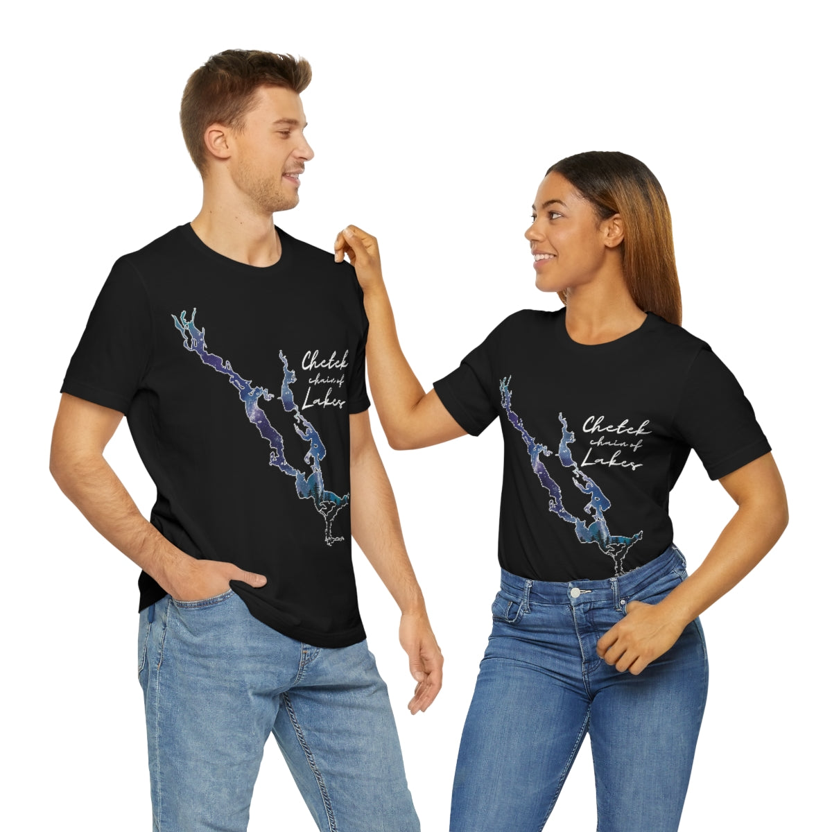 Chetek chain of Lakes | Northern Lights | Unisex Jersey T shirt