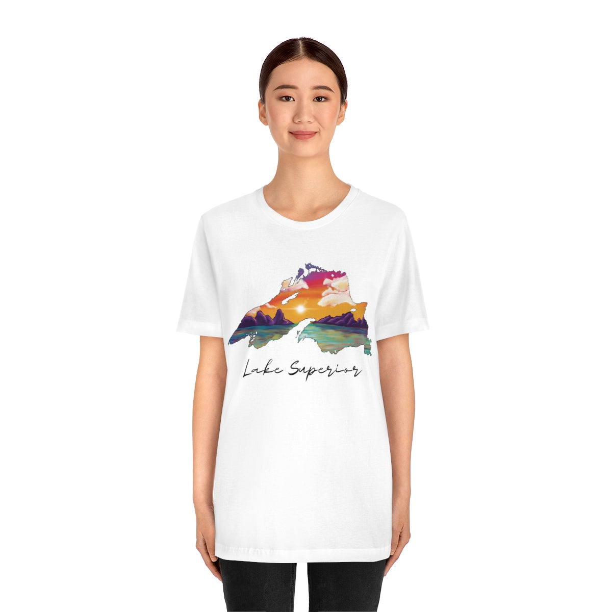 Lake Superior | Sunset Lake | Unisex Jersey T shirt