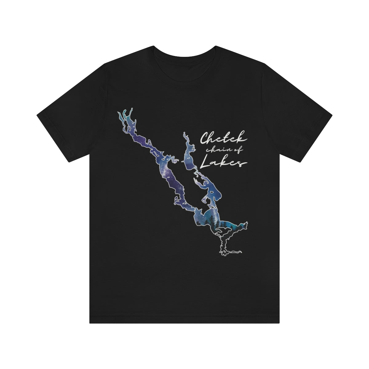 Chetek chain of Lakes | Northern Lights | Unisex Jersey T shirt