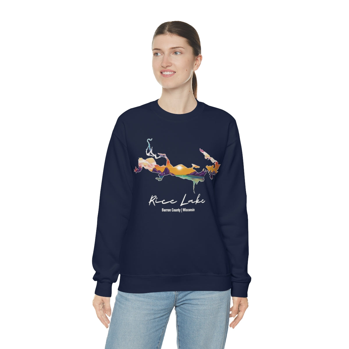 Rice Lake | Sunset | Crewneck Sweatshirt